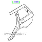 Боковина левая задняя часть, включает панель задних фонарей, range rover 2002 - 2012