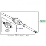 Вал передней ведущей полуоси, правый, в сборе со шрус на range rover evoque