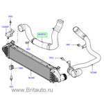 Патрубок от интеркуллера к коллектору Land Rover Freelander 2. Оригинал Land Rover.