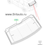 Стекло двери багажника range rover sport 2014, затемненное, инфракрасное.