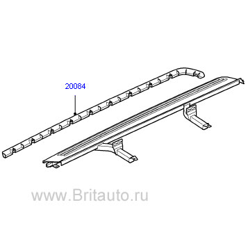 Подножка левая, черная, в сборе, стандартная, на range rover 2002 - 2012