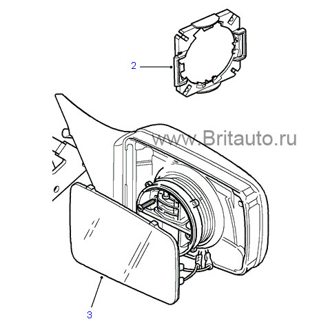 Зеркало левое land rover discovery 3