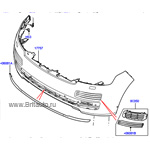 Передний бампер range rover 2013, с парктрониками.