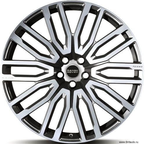 Kahn Pace Car RS650 Forged 9,5 х R23 Range Rover, колесный диск, цвет: satin black on diamond cut (черный полу-глянцевый с полированными гранями). На Range Rover 2013 - 2020, Range Rover Sport 2014 - 2020, Discovery 5 и New Defender.