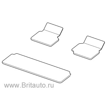 Комплект контурного напольного мата, premium, из 3 х деталей, на 110 колесную базу
