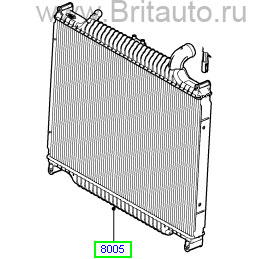 Радиатор ДВС 3,6Л Дизель Range Rover 2002 - 2012, Range Rover Sport 2005 - 2012. Оригинал Land Rover, в оригинальной упаковке. 