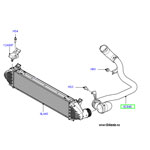 Патрубок - воздуховод интеркулера LR Freelander левый