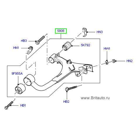 Рычаг задней подвески верхний правый Range Rover Sport 2005 - 2013. Оригинал Land Rover.