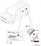 Кронштейн модуля управления фаркопом Land Rover Discovery Sport 2021 - 2022, от VIN: LT000001. Для автомобилей с 2 рядами кресел.