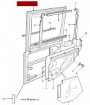 Задняя левая дверь land rover defender 110, поставляется без петель.