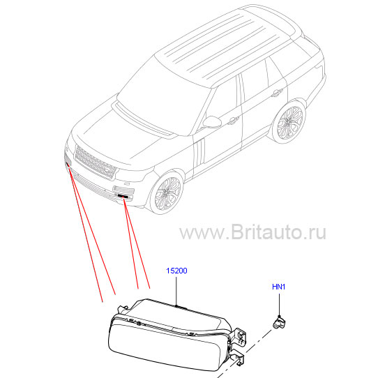 Птф противотуманная фара правая range rover 2013 - 2015 и Range Rover Sport 2014 - 2015