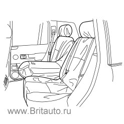 Чехлы защитные на задние сидения range rover 2010 - 2012, песочного цвета (sand)