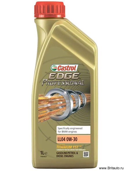 Масло моторное Castrol EDGE Professional Titanium FST LL04 0W-30, синтетическое, в расфасовке 1Л