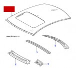 Панель крыши не-панорамной, с люком, на Jaguar XF 2009 - 2015