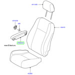 Подлокотник левый водительский Land Rover Freelander 2, черный, тканевая обивка