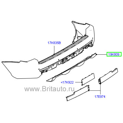 Заглушка буксировочной проушины бампера заднего range rover 2010 - 2012 body-kit
