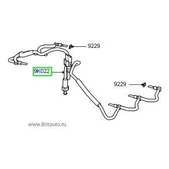 Трубопровод впрыска топлива  rrs 2005 - 2013 и lr discovery 3, 4