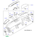 Верхняя секция панели приборов (торпеда в сборе) range rover 2013 и range rover sport 2014