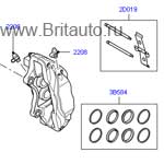 Суппорт левый Brembo на range rover sport 2005 - 2009