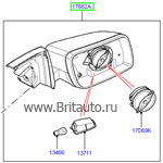 Зеркало левое наружное range rover 2002 - 2009, с электроприводом складывания, функцией запоминания положения, с подсветкой входа, с электрохроматическими характиристиками.