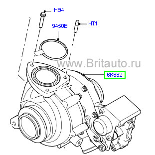 Турбокомпрессор range rover evoque, land rover freelander, 2,2л дизель!