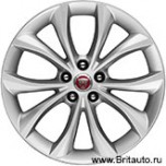 Колесный диск Jaguar XF All-New, 8 x R18, модель: Helix, цвет: Silver (светлый).