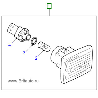 Повторитель поворота lr defender прозрачный