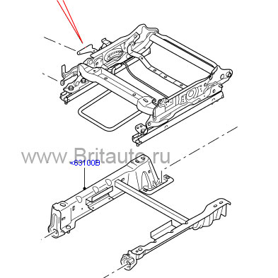 Рама-основание для переднего сидения land rover discovery 3