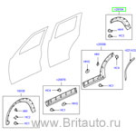 Накладка заднего правого крыла discovery 3 и 4, с крепежом в комплекте