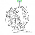 Генератор Range Rover 2013 - 2017, на 5,0Л Бензин