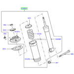 Амортизатор задний в сборе с демпфером, подшипником и пыльником Range Rover 2002 - 2012, на 4,2 и 4,4Л Бензин.