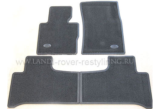 Комплект велюровых ковров на резиновой основе на рендж ровер 2002 - 2012