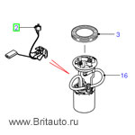 Датчик топливного бака в сборе land rover defender от 2007 г.в., на 110 базу.