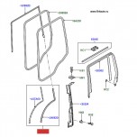 Уплотнитель c держателем дверного проема задней левой двери Range Rover 2010 - 2012