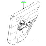 Панель обшивки двери задней правой Range Rover 2013-2015