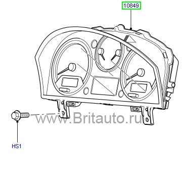 Щиток приборов км/мил, range rover sport 2005 - 2009