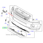 Передний бампер Land Rover Feelander 2 загрунтованный, 2,2Л Дизель, без омывателя фар