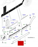 Молдинг левый нижний порога двери Range Rover 2013 - 2019 SWB (стандартная колесная база), во всю длину кузова, загрунтованный.