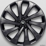 Колесный диск кованый Forged R23 Range Rover Sport 2023 - 2024 и Range Rover 2022 - 2024 SV Autobiogparhy, Style 1079, модель: Pinnacle, цвет: Gloss Black and Dark Grey (черный глянцевый с тёмно-серыми шлицами).