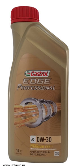 Масло моторное Castrol Edge Professional Titanium A5 0W-30, фасованное 1л.