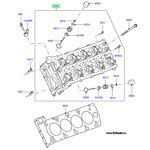 Головка блока цилиндров, левая, Range Rover 2002 - 2016 и Range Rover Sport 2005 - 2016, на 5,0Л Бензин