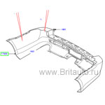 Бампер задний Range Rover Sport 2010 - 2013, Body Kit Autobiography, с парктрониками.