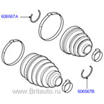 Комплект пыльников (манжет) задних без блокировки диффренециала, на lr discovery iii, iv и range rover sport 2005 - 2012.