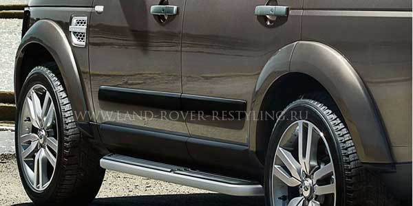 Land rover discovery 4: защитные молдинги дверей, без хромированной вставки.