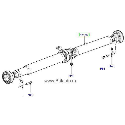 Ведущая полуось задняя в сборе Range Rover 2002 - 2012