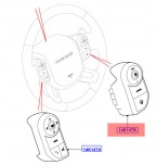 Блок переключателей рулевого колеса, справа, Range Rover 2013 - 2018 и RRS 2014 - 2018, без обогрева, с круиз-контролем