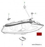 Фара правая передняя Jaguar XF 2009 -2015, адаптивный биксенон.
