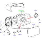 Корпус зеркала заднего вида левого land rover freelander