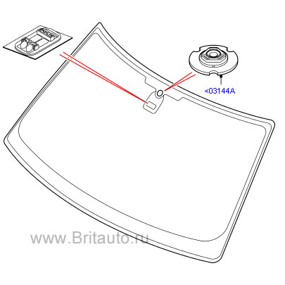 Стекло лобовое (подогрев, без датч. дождя) range rover 2002 - 2009