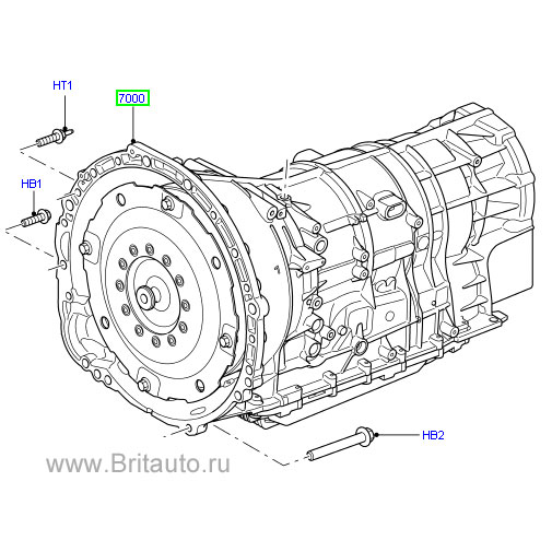 Коробка передач Range Rover 2002 - 2012, включает преобразователь, на 3,6л дизель v8